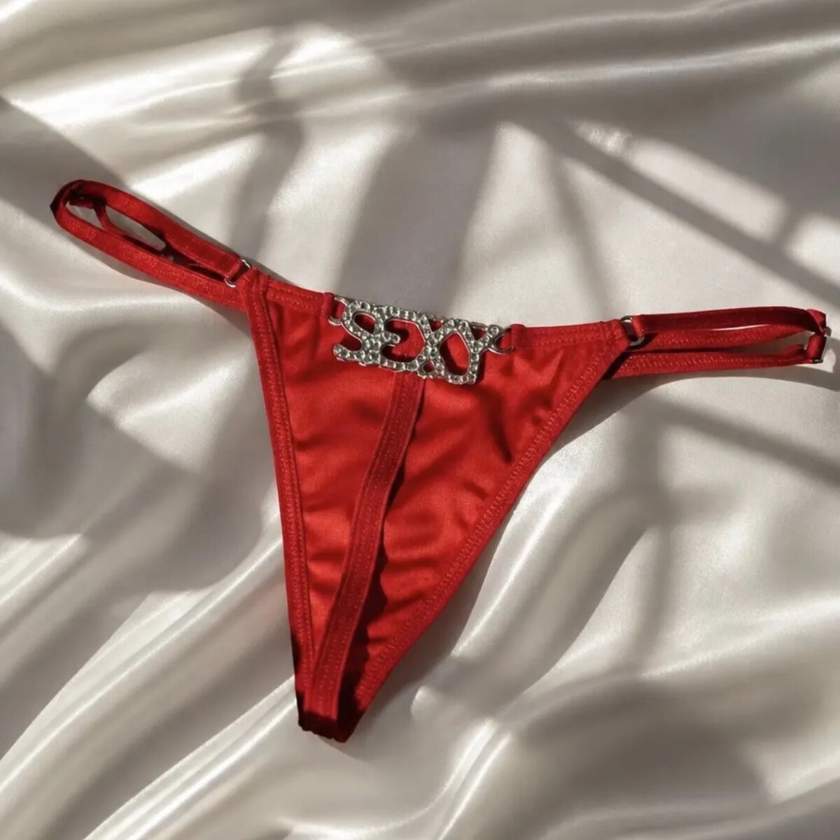 Tanga Con Strass Sexy - Rojo 