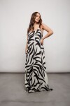 Vestido Daphne Print blanco y negro