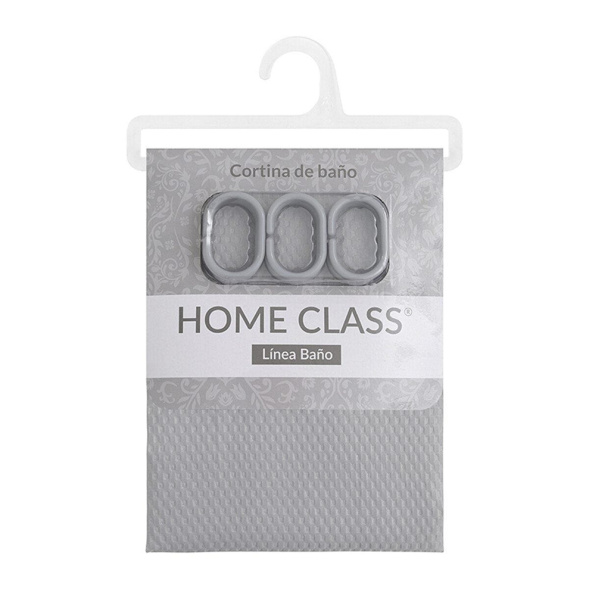 Cortina de Baño Home Class Dobby con Argollas 180 x 180 cm - GRIS ...