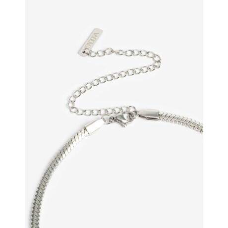 Collares Cortos Metal Plateado