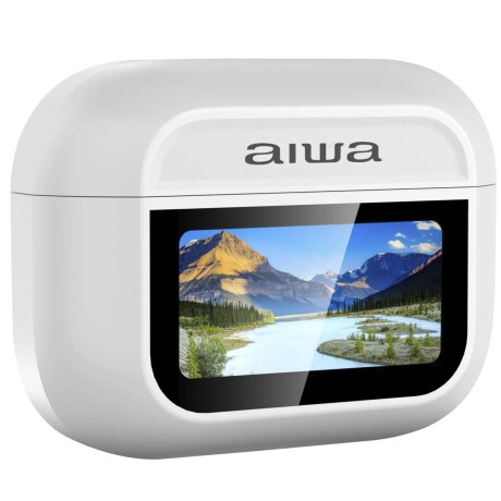 Auriculares Bluetooth con Estuche y Pantalla Aiwa AWTWSGPRO White