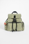 Mochila tela broche metálico verde