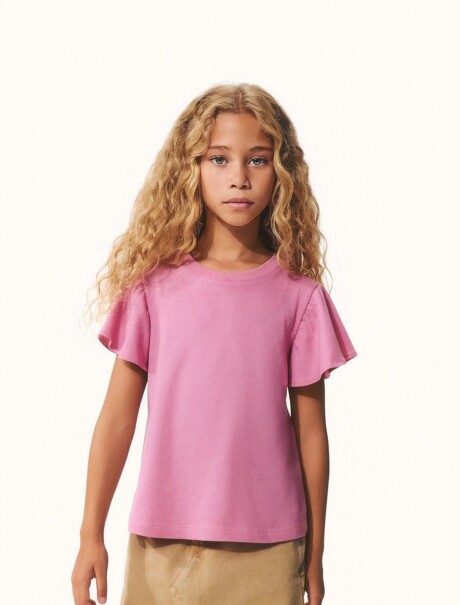 BLUSA MANGA CORTA INFANTIL ROSADO