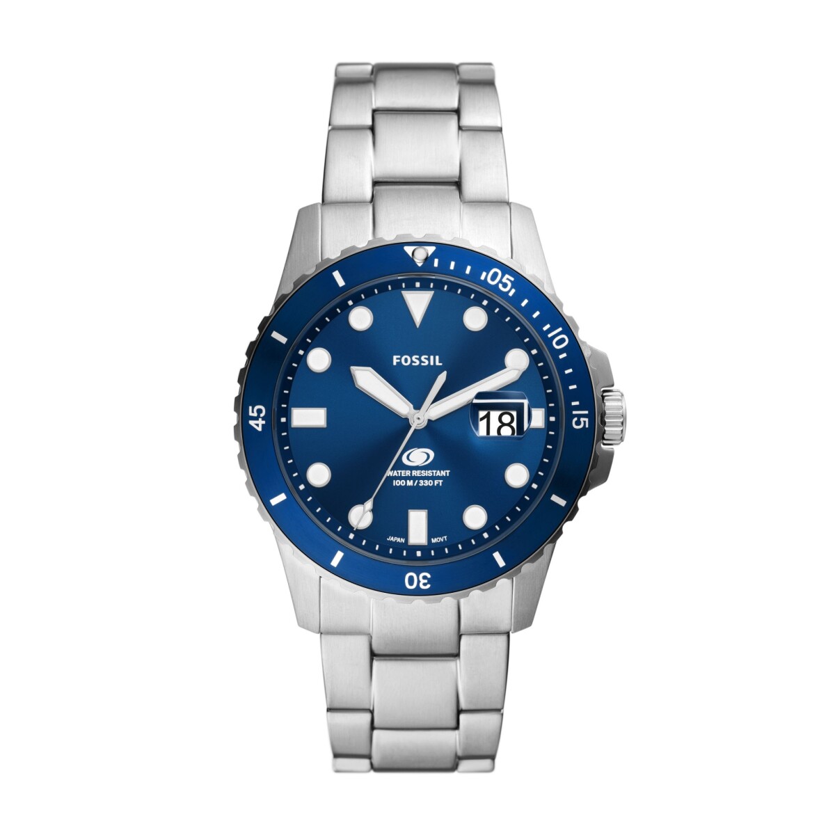 Reloj FOSSIL Azul DIVE Acero Plateado Esfera 42mm 
