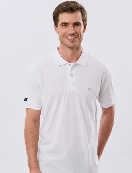REMERA POLO LISA PIQUÉ Blanco