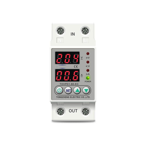 Relé din monof. p/sobre y sub tensión 220V max:60A CF3900