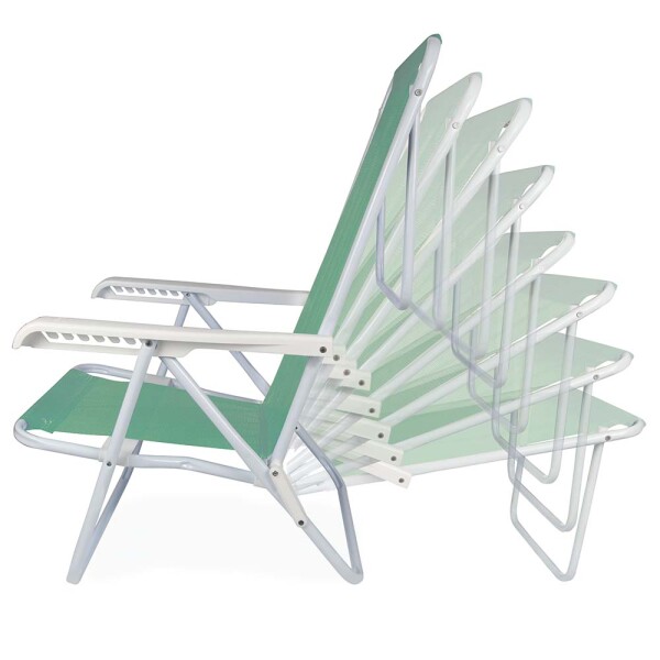 SILLA RECLINABLE 8 POSICIONES ACERO SANNET VERDE VERDE