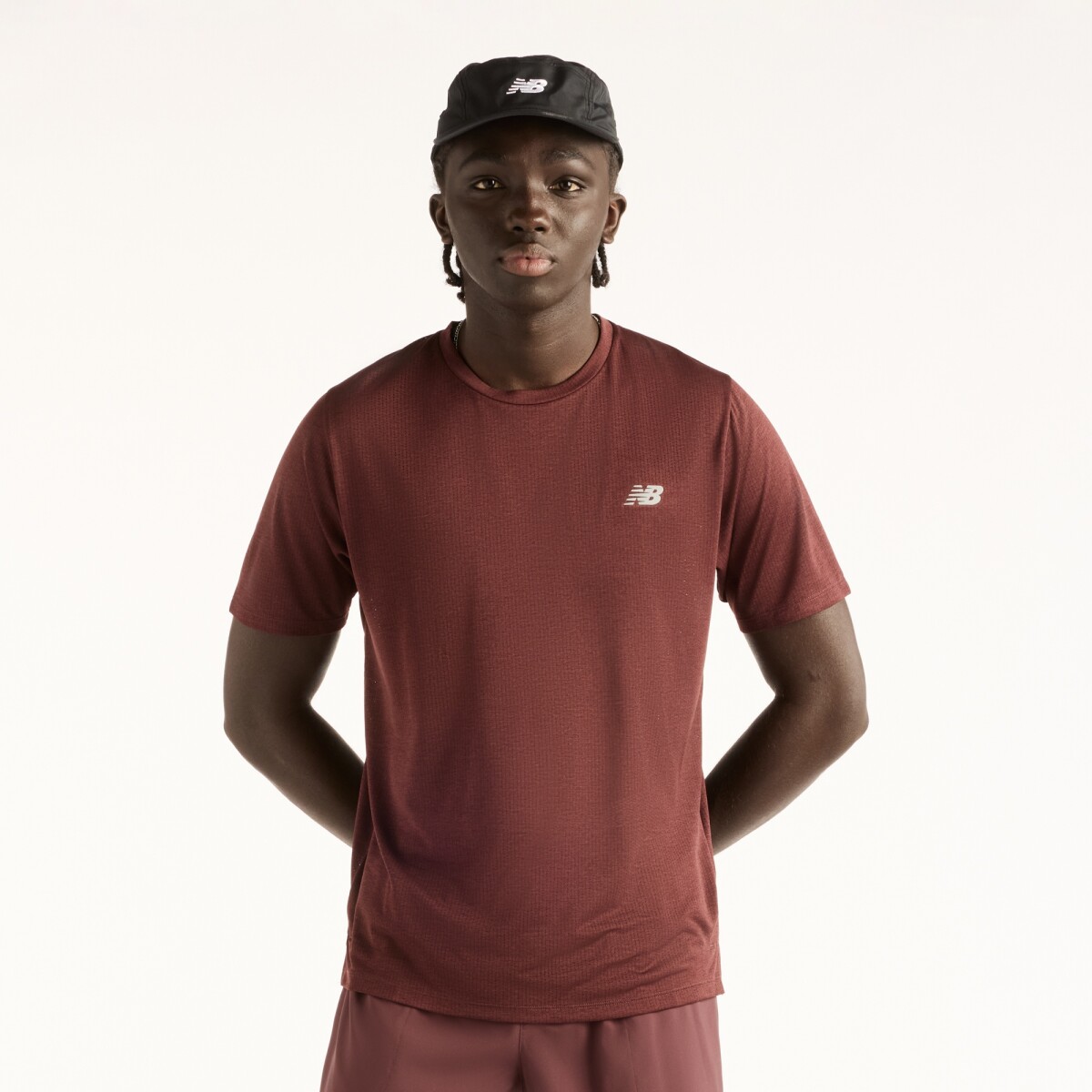 Remera New Balance de Hombre - Athletics - MT41253YLR - BORDEAUX 