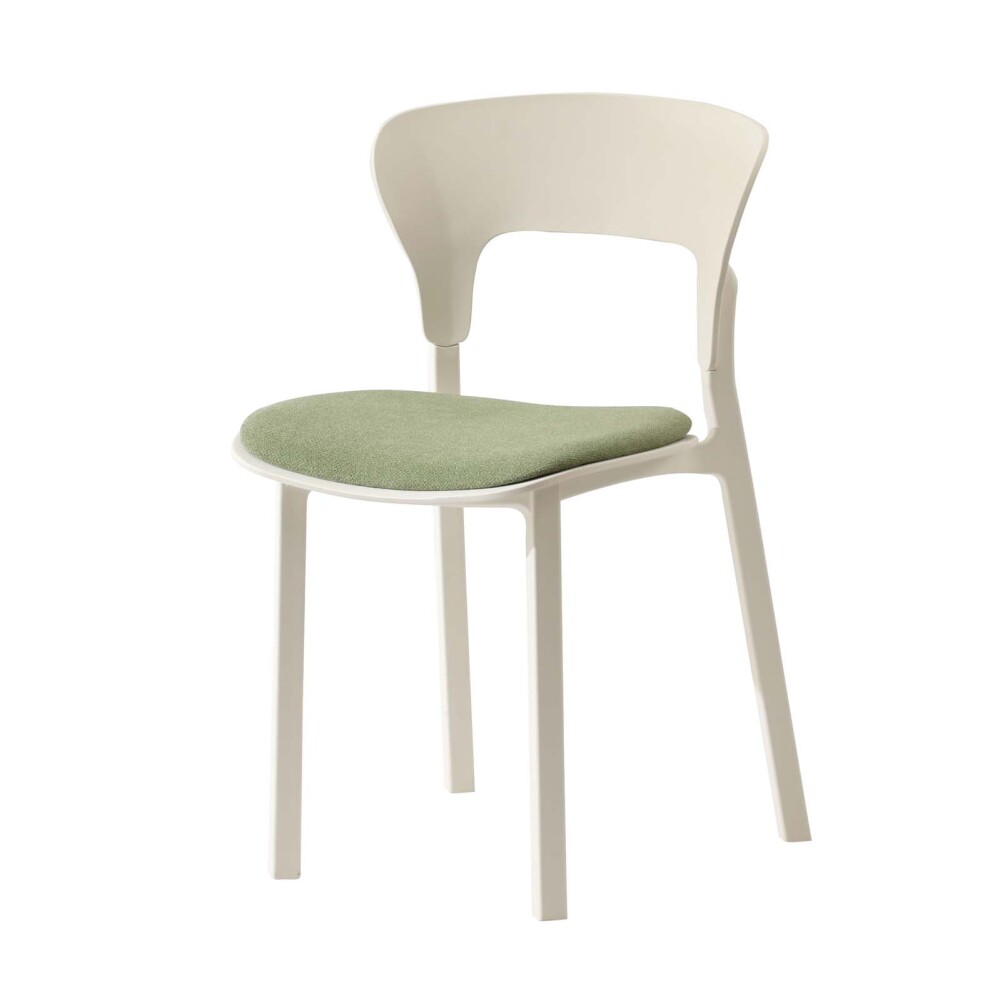 SILLA DE COMEDOR POLIPROPILENO NÓRDICA TAPIZADA