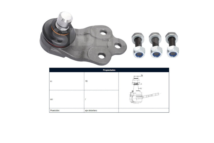 Rotula Fiat Toro, Jeep Compass 4X2 12-25 Der/Izq Rotula Fiat Toro, Jeep Compass 4X2 12-25 Der/Izq