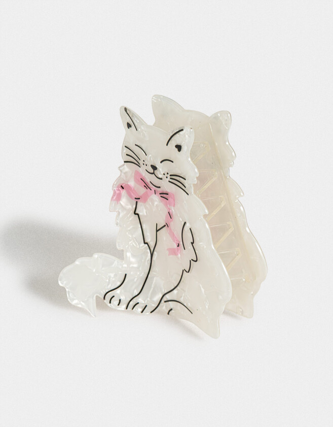 Broche Animalito Broche Acrílico Animalito - Blanco Crudo