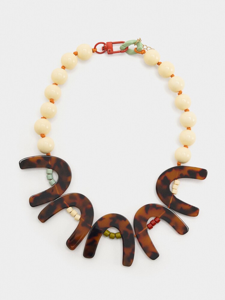Collar Corto Con Arcos Efecto Tortuga multicolor