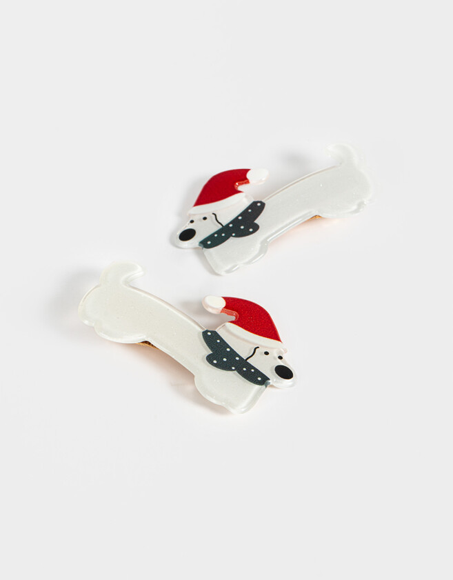 Piquitos Animalito Set De Piquitos Perro Navideño - Blanco Crudo