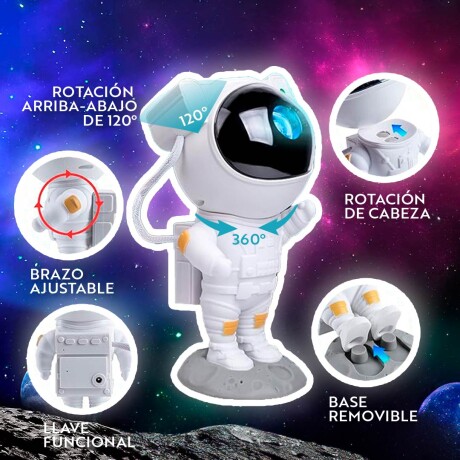 Lámpara Veladora Proyector Láser Astronauta 001
