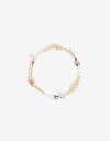 Pulseras Elásticas Canutillos Pulsera Con Beads Floral - Dorado