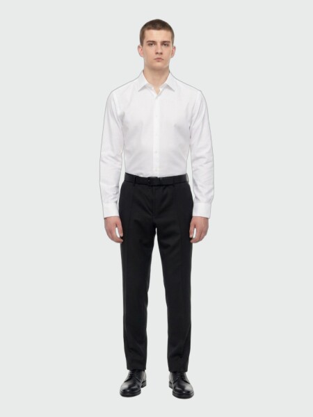 BOSS - Camisa regular fit de algodón italiano, H-JOE-KENT Blanco