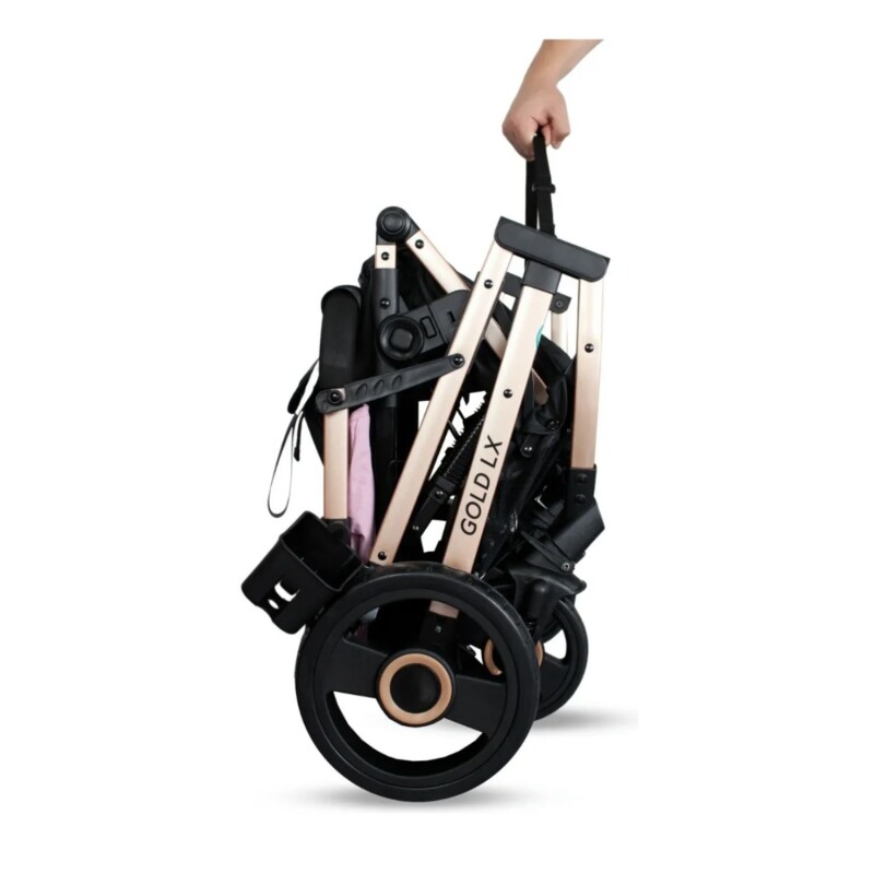Coche de bebé Plegable Bebesit Vox Gold 2 en 1 Negro