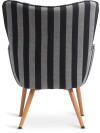 Sillón SIMESTED 1 cuerpo rayas tela negro/beige Sillón SIMESTED 1 cuerpo rayas tela negro/beige