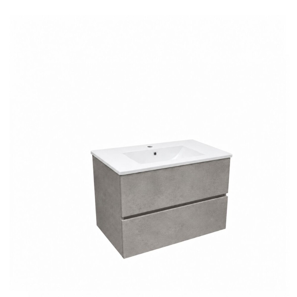 Mueble de baño 2 cajones Gris claro 60cm Mueble De Baño 2 Cajones Gris Claro 60cm
