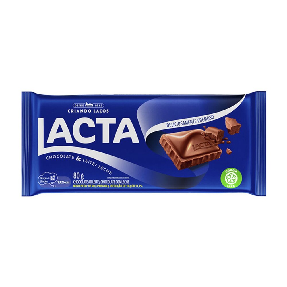 LACTA CHOCOLATE AO LEITE TABLETA X 80 única