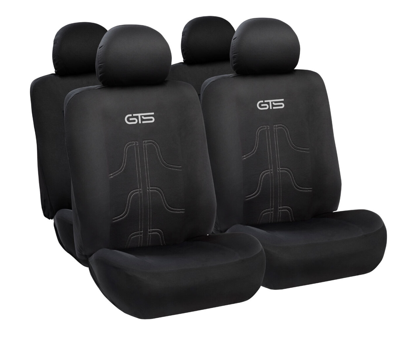 CUBRE ASIENTO - GTS 021 NEGRO GRIS POLYESTER 10PZAS. GTS 
