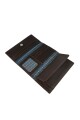 Billetera clasica al corte con detalle de rombo Marron