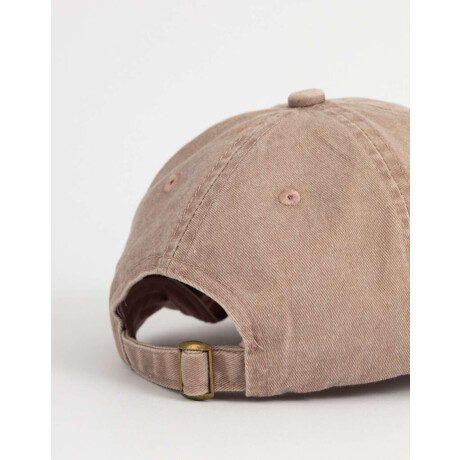 Gorra Con Bordado Lateral Rosa Viejo