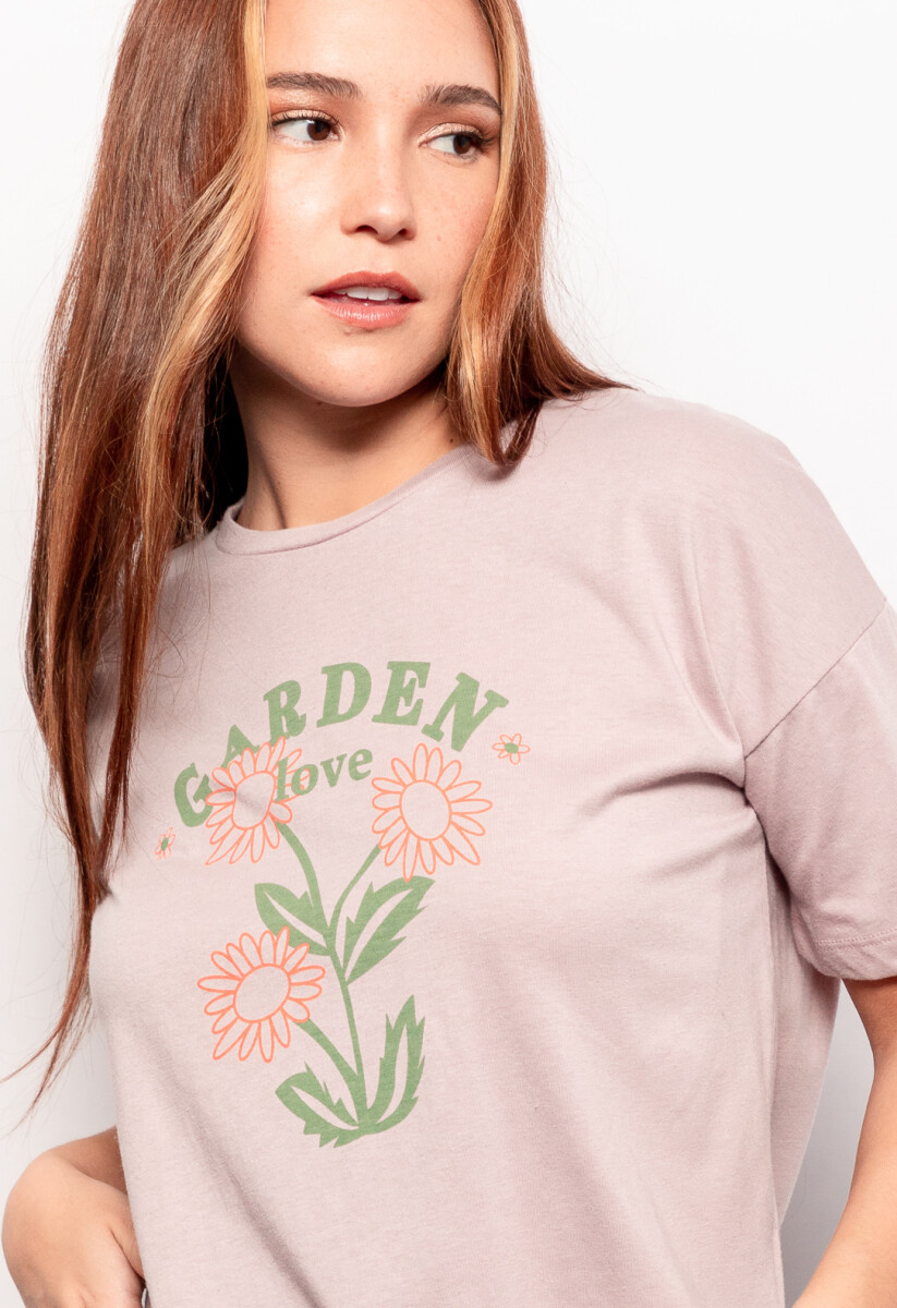 REMERA GARDEN LOVE - Lavanda 