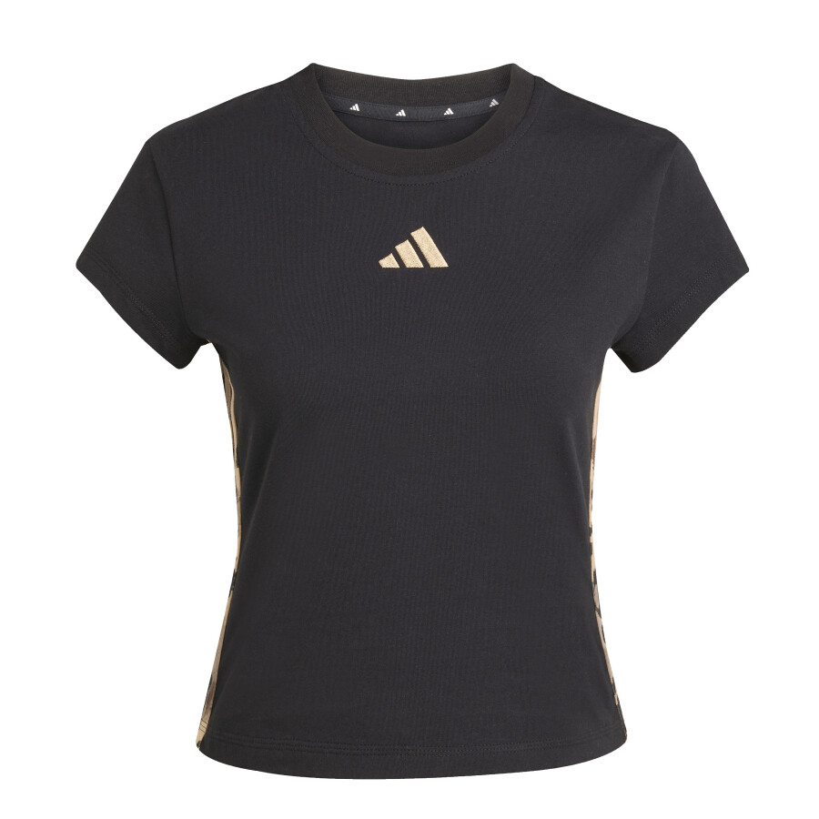 Remera de Mujer Adidas Animal Print Negro - Beige