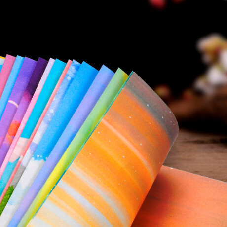 Libreta De Paisajes Varios Colores Violeta