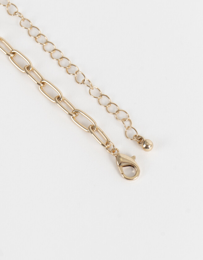 Collares Largos Corazón Collar Largo Con Corazón - Dorado