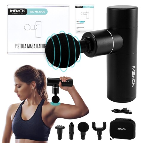 Masajeador Pistola Corporal Inalambrico Portatil 4 Cabezales Motor Profesional Potente Masajeador Pistola Corporal Inalambrico Portatil 4 Cabezales Motor Profesional Potente