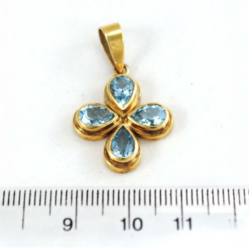Dije Oro 18 K Y Topacios Dije Oro 18 K Y Topacios