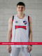 CAMISETA BASKET COPA BCLA 2025 Nacional Hombre Skuba, Blanco, Azul Marino