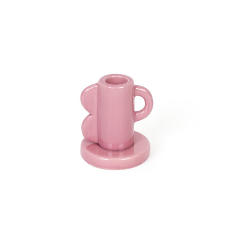 Candelabro porta velas Ondas Vintage Magenta