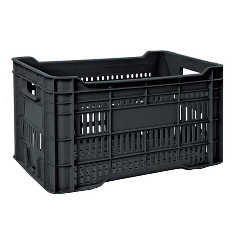 Cajon de plástico apilable grande multiuso NEGRO