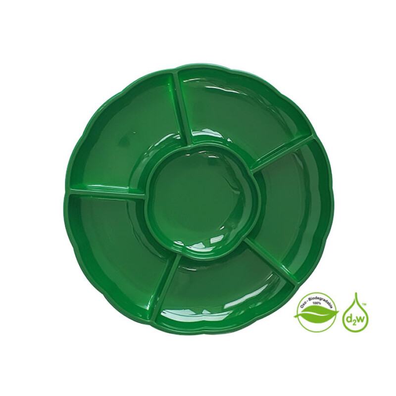 Bandeja Circular Biodegradable para Copetin x3 Un Verde