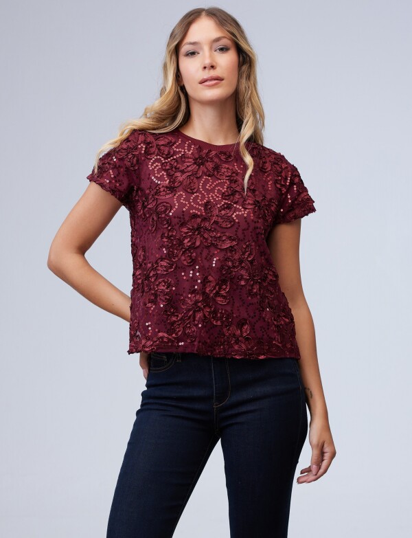 Blusa Bordada BORDEAUX