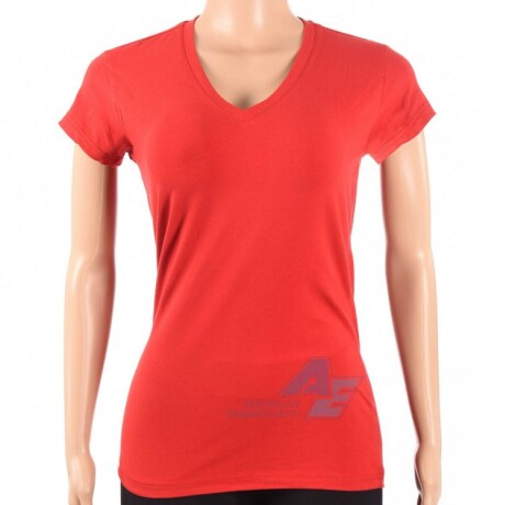 Camiseta Lady Escote V Rojo