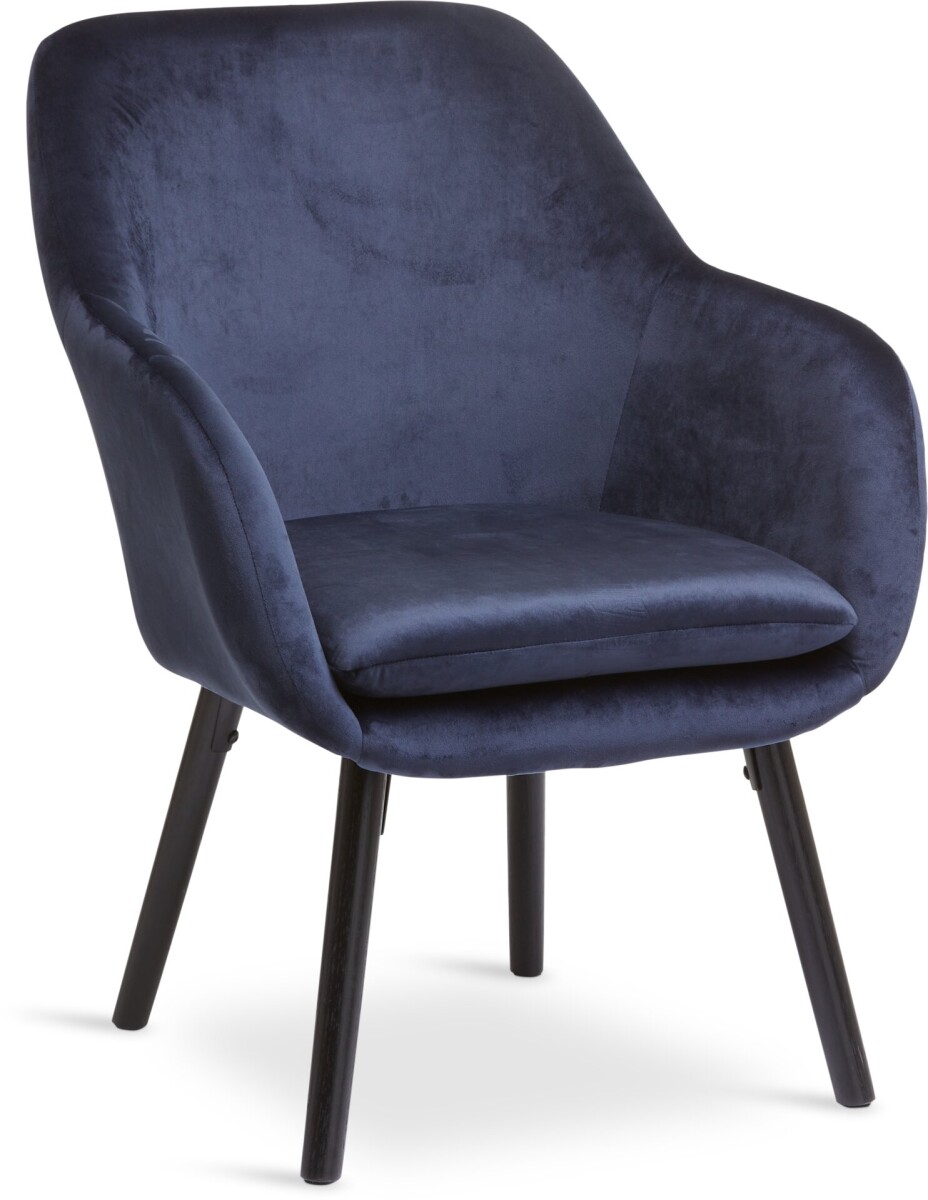 Sillón UDSBJERG 1 cuerpo terciopelo azul 
