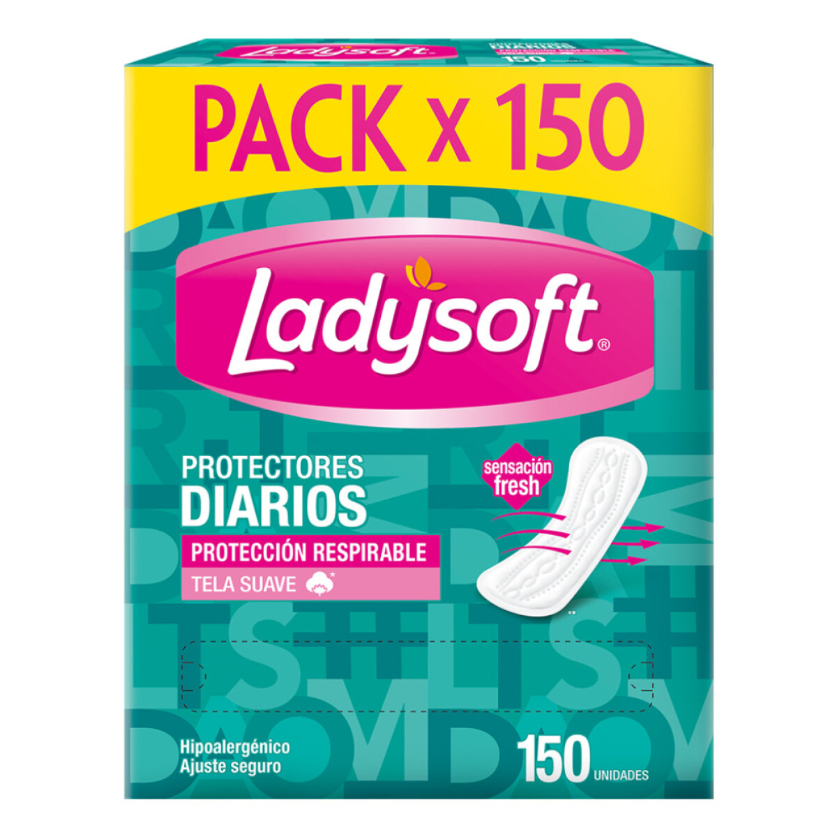 Protectores Diarios Ladysoft Respirables 150 Unidades 