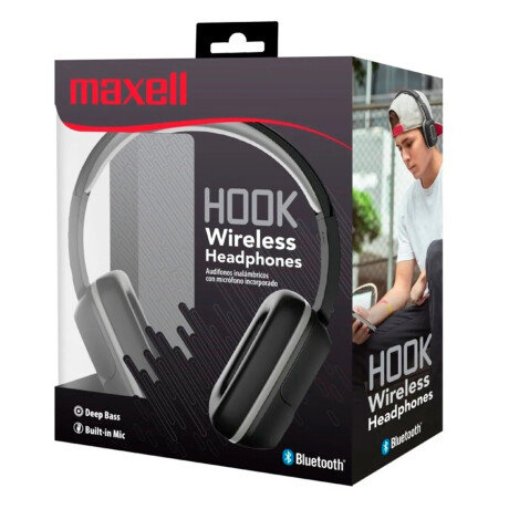 Auriculares Maxell Hook Mide Size Shadow Bt, Negro Auriculares Maxell Hook Mide Size Shadow Bt, Negro