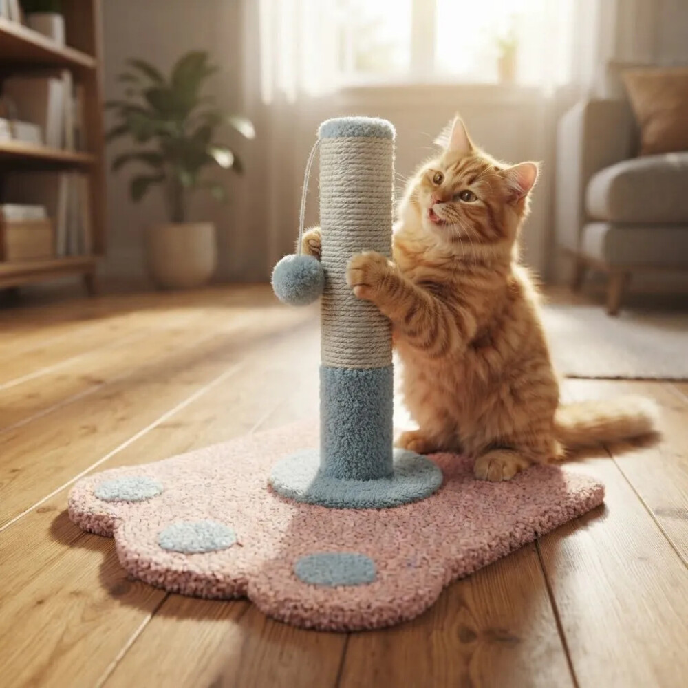 Rascador Para Gatos Huella ROSA