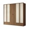 Ropero Demócrata 6 Puertas - Linea Fit Marrón y Arena
