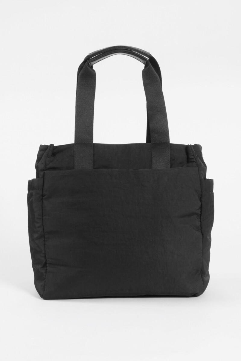 Shopper bolsillos negro