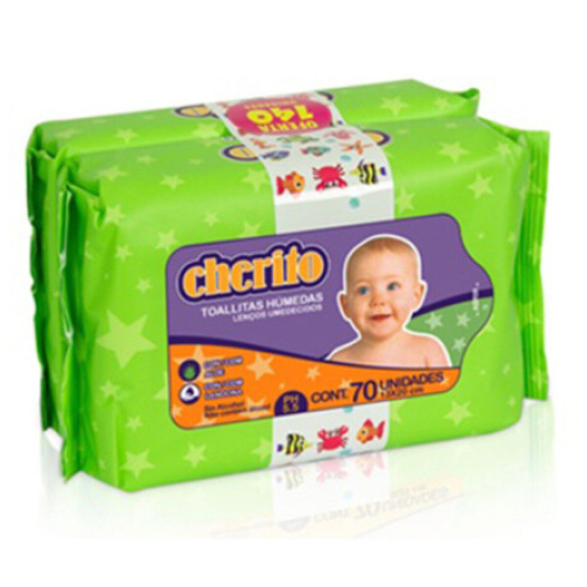 Toallitas Húmedas Cherito 3 Packs de 100 Unidades 