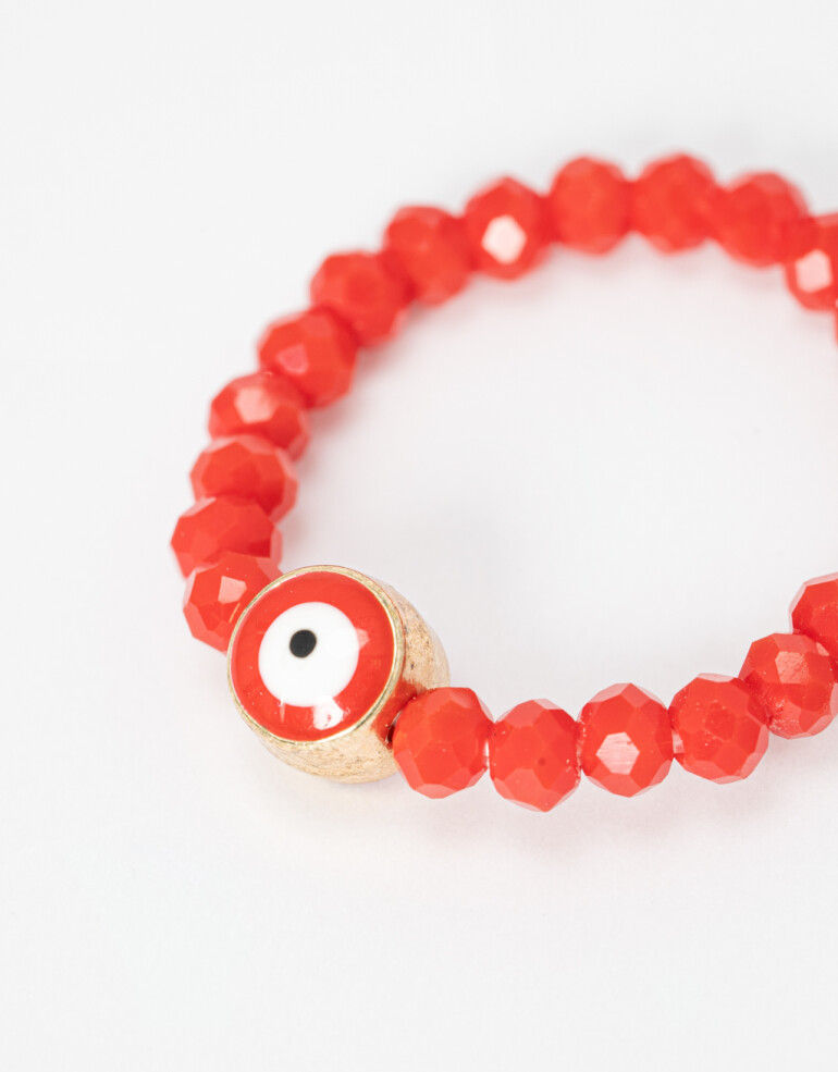 Anillos Chicos Lucky charm Anillo Chico Ojito Monocromo Lucky - Rojo Cereza