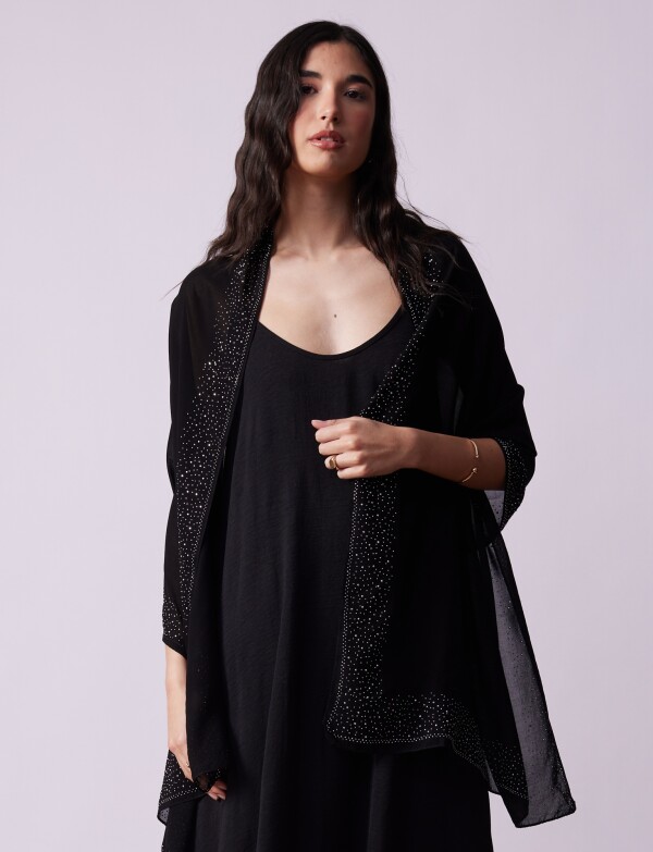 Pashmina Noche NEGRO/PLATEADO
