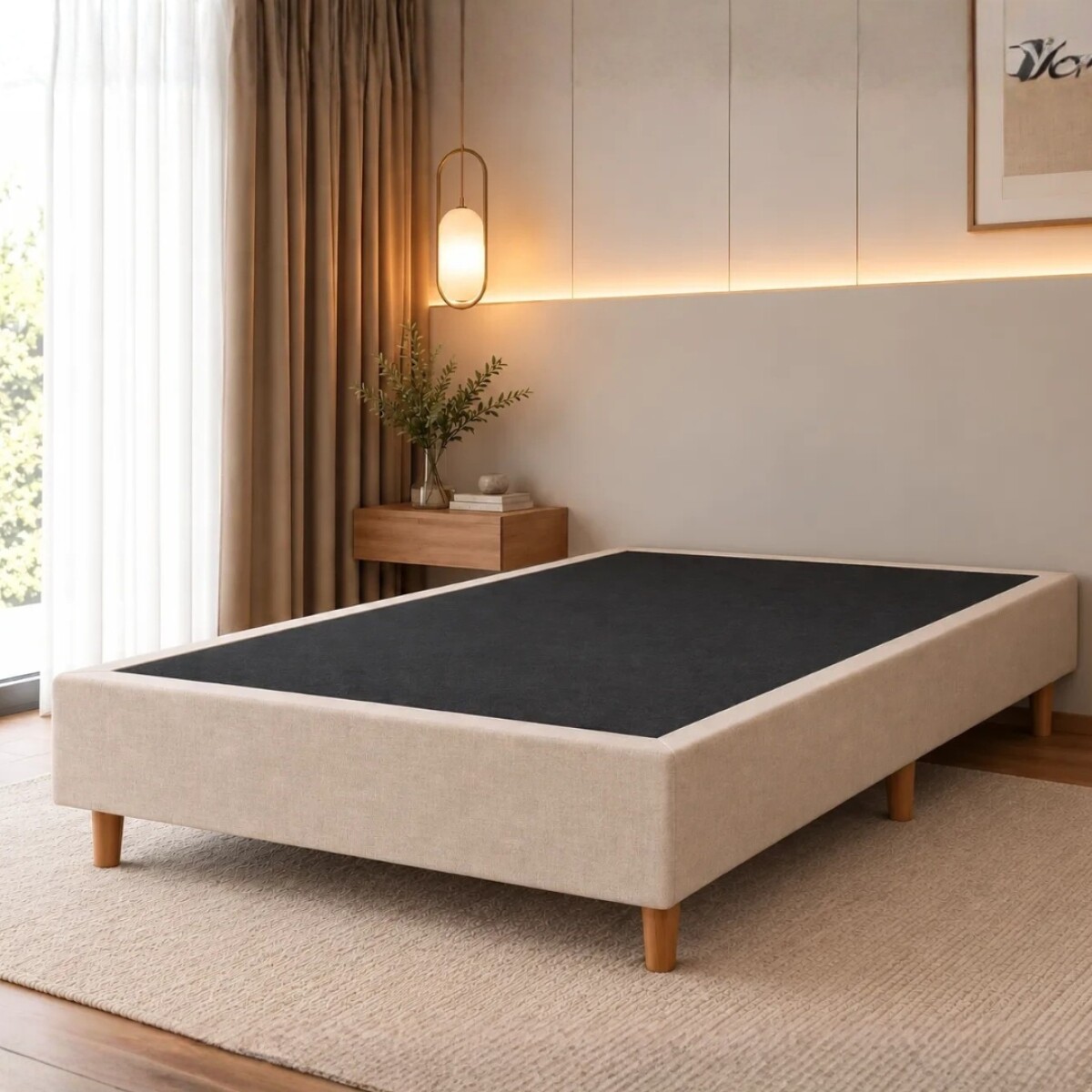 Base Sommier 1 1/2 Plaza 120 Lino - Slim Basic 