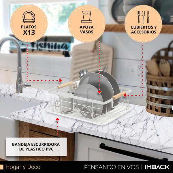 Escurridor de Platos de Cocina Secaplatos IMBACK Color Blanco Escurridor de Platos de Cocina Secaplatos IMBACK Color Blanco
